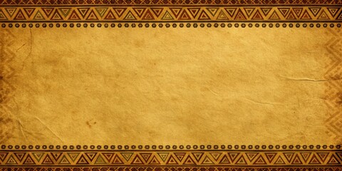 Ornate Parchment Background with Mayan and African Tribal Motifs for Creative Design Projects