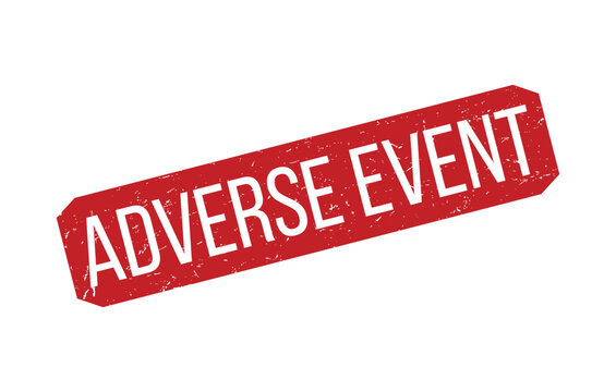 Red ADVERSE EVENT Rubber Stamp Seal Vector illustration isolated on white background
