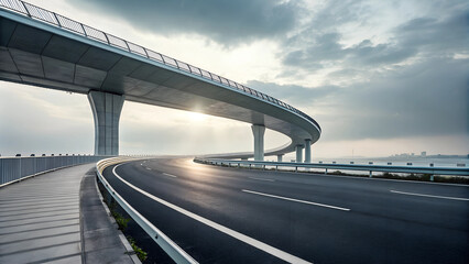 Naklejka premium bridge over the river