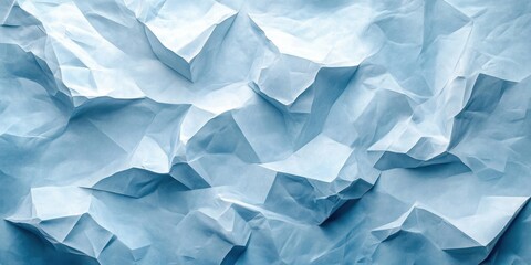 Obraz premium Crumpled Blue Paper Texture. Folded Blue Paper Background