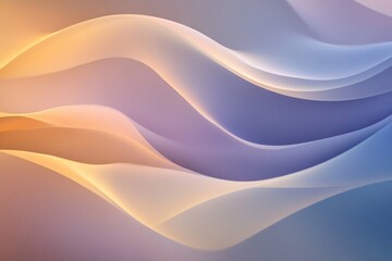 Abstract Background with Smooth, Intertwined Waves in Pastel Colors