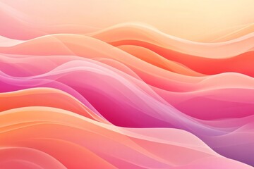 Abstract Wavy Design with Pink, Orange, and White Hues