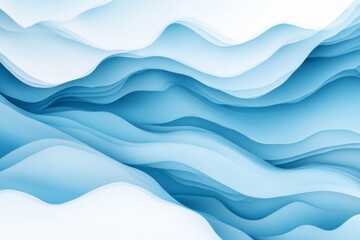 Fototapeta premium Abstract Blue and White Layered Waves