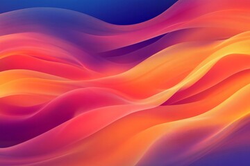 Obraz premium Abstract Wavy Pattern in Vibrant Orange, Pink, and Blue Hues