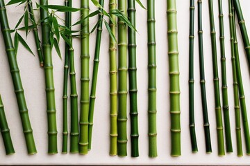 Obraz premium Bamboo Art on Canvas Embracing Nature's Serenity and Organic Growth