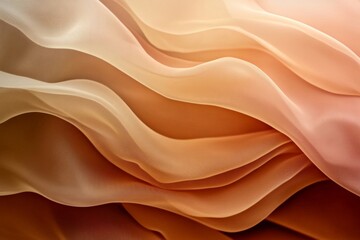 Obraz premium Abstract Texture of Wavy, Sheer Fabric in Warm Tones