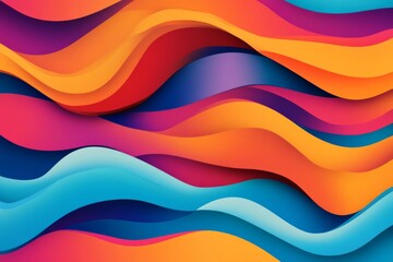 Abstract Colorful Wavy Pattern Background