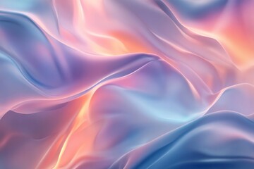 Fototapeta premium Abstract Wavy Pattern with Pink, Orange, and Blue Hues