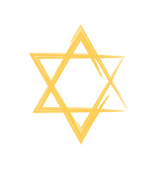 brush strokes yellow david star