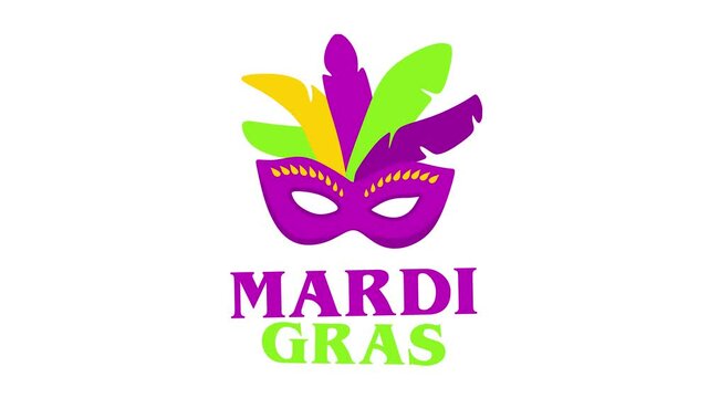 Mardi Gras with colorful masks