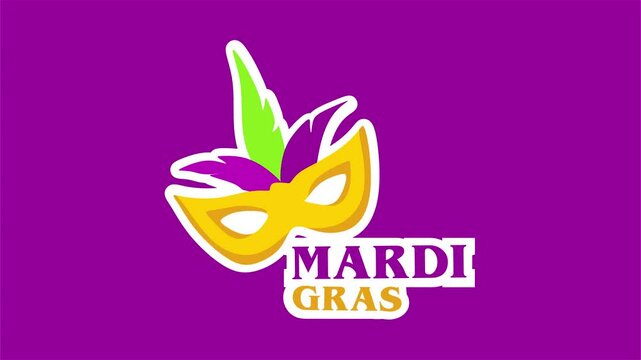 Mardi Gras with colorful masks