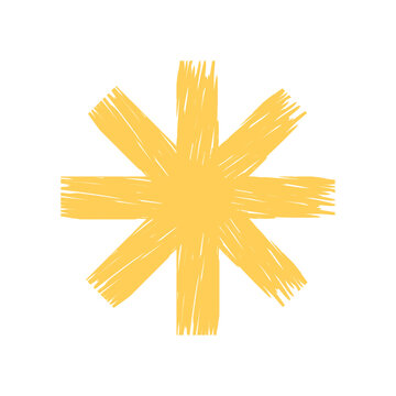 yellow asterisk geometric shape