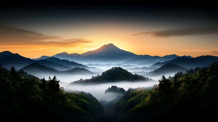 A beautiful sunrise over a protected national park, with mountains in the distance and wildlife roaming freely, emphasizing the importance of conservation areas. Ultra-Realistic, Photo Realistic, 