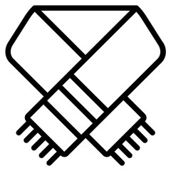Scarf winter vector icon illustration 