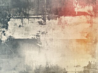 Abstract Textured Background with Grey, Red, and Yellow Hues