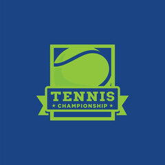 Tennis ball logo template vector
