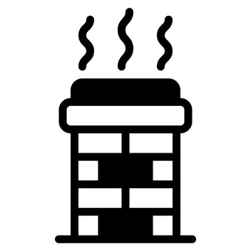 recommend clip art: Chimney Smoke winter vector icon illustration 
