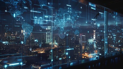 Fototapeta premium 5Ginternettechnology,redwavestechnology,buildingtechnology,digitaltechnology,bluewavestechnology,