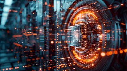 Fototapeta premium 5Ginternettechnology,redwavestechnology,buildingtechnology,digitaltechnology,bluewavestechnology,