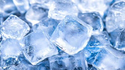 Obraz premium Closeup of Ice Cubes - Realistic Image