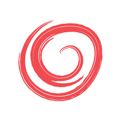 circle geometric shape in brush stroke