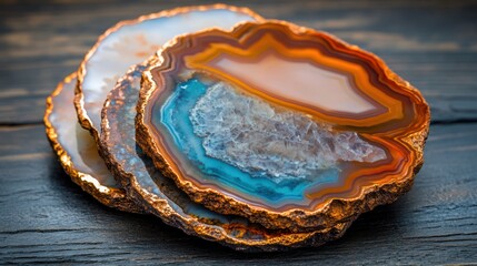 Agate Slice with Beautiful Patterns