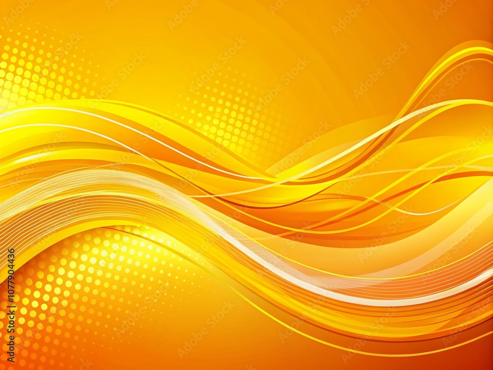 Poster abstract yellow and orange dynamic wave style banner design with copy space for creative projects an