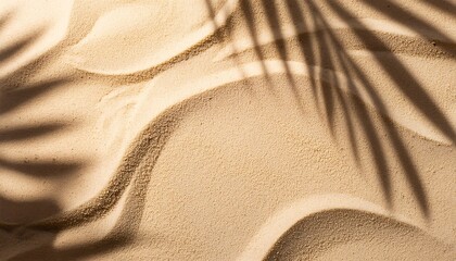 Sand ripples, textured patterns in the golden sand, a natural abstract painting on the desert shore