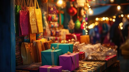 Gifts for Sale at a Night Market