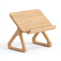 Wooden stand for tablet or book.