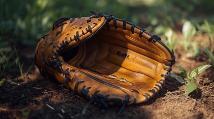 Baseball Glove on the Ground