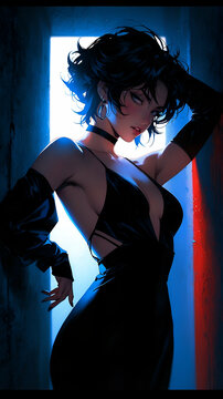 person in the night club
