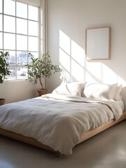 ナチュラルで明るいシンプルベッドルーム | Bright and Minimalist Bedroom with Natural Tones