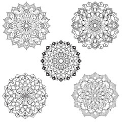 mandala line art drawing 