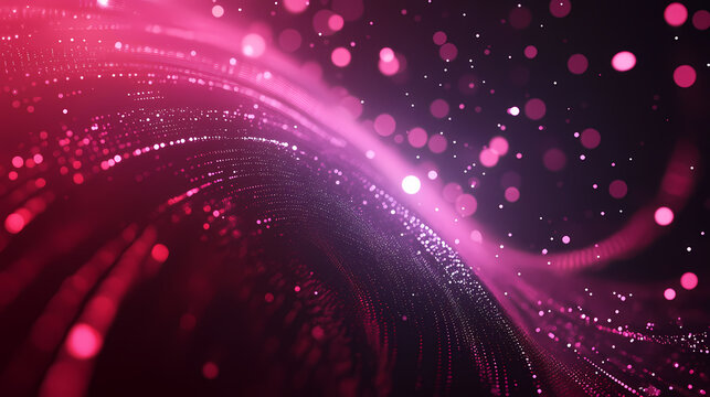 Particles bokeh abstract event game trailer titles cinematic openers digital technology concert background. Cinematic. Illustration