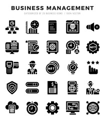 Set of Business Management icons. Vector Illustration.