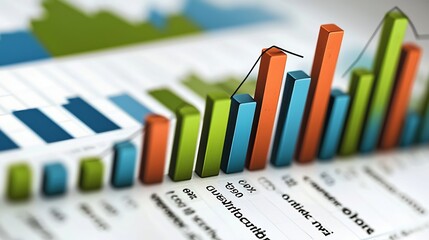 Ascending chart rocket liftoff 3D depicting breakthrough growth progress and success in business finance and technology  Visualizing data analytics and performance trends reaching new heights