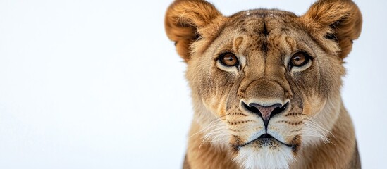 Fototapeta premium Close-up of a Lioness with an Intense Gaze