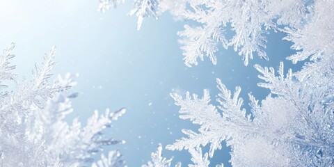 Obraz premium Icy Frost Gradient A cool gradient with shades of white, silver, and icy blue for a winter chill,space for text