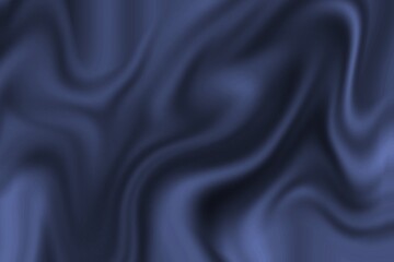 Dark blue silk satin. Soft folds. Fabric. Navy blue luxury background. Space for design.