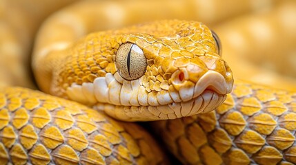 Obraz premium Detailed Close up of Intricate Snake Skin Highlighting Exotic Natural Patterns and Sheen Macro photography showcasing the intricate scales textures and natural sheen of a snake s skin