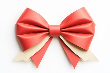 Naklejka premium Red and White Bow