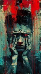 Abstract Portrait of Anguish: A Study in Human Emotion