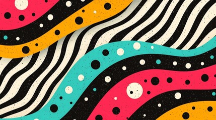 Retro pop art inspired bold vibrant and captivating graphic textures patterns and compositions in a 3D digital This visually striking and dynamic image features a blend of retro futuristic motifs