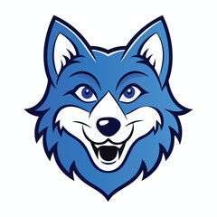 A bold and fierce blue Royal Bengal tiger head A dynamic blue wolf mascot logo, featuring sharp, sleek lines and bold color contrasts. Symbolizing strength, agility, and loyalty in a modern, eye-catch