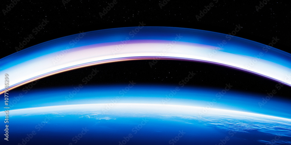 Canvas Prints 3d planet earth orbit abstract in space universe with shiny star dark blue technology science backgr