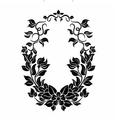 abstract floral frame