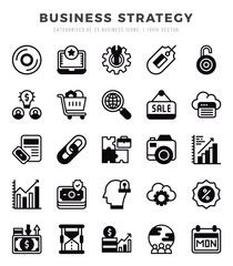 Business Strategy web icons in Lineal Filled style.