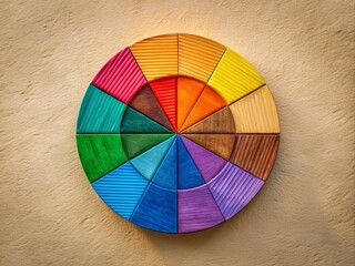 Obraz premium Circle Divided into Five Equal Sections with Lines Representing Balance and Harmony in Design for Modern Art and Educational Use