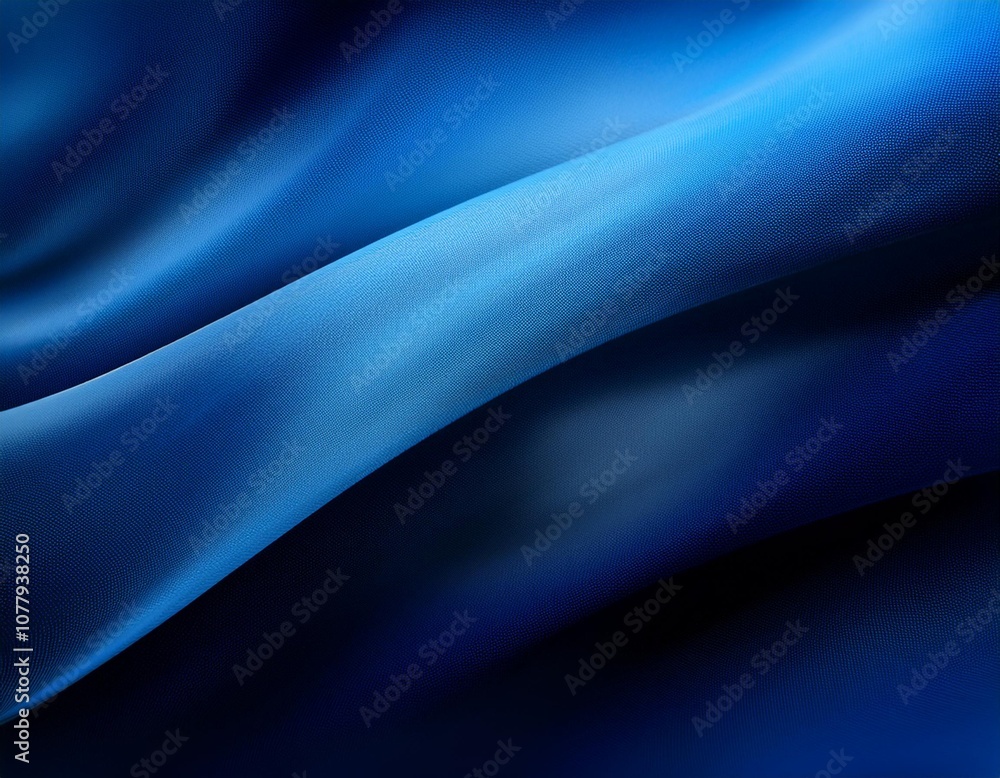 Poster dark background with a smooth, blue fabric and a wavy pattern, creating a luxurious appearance